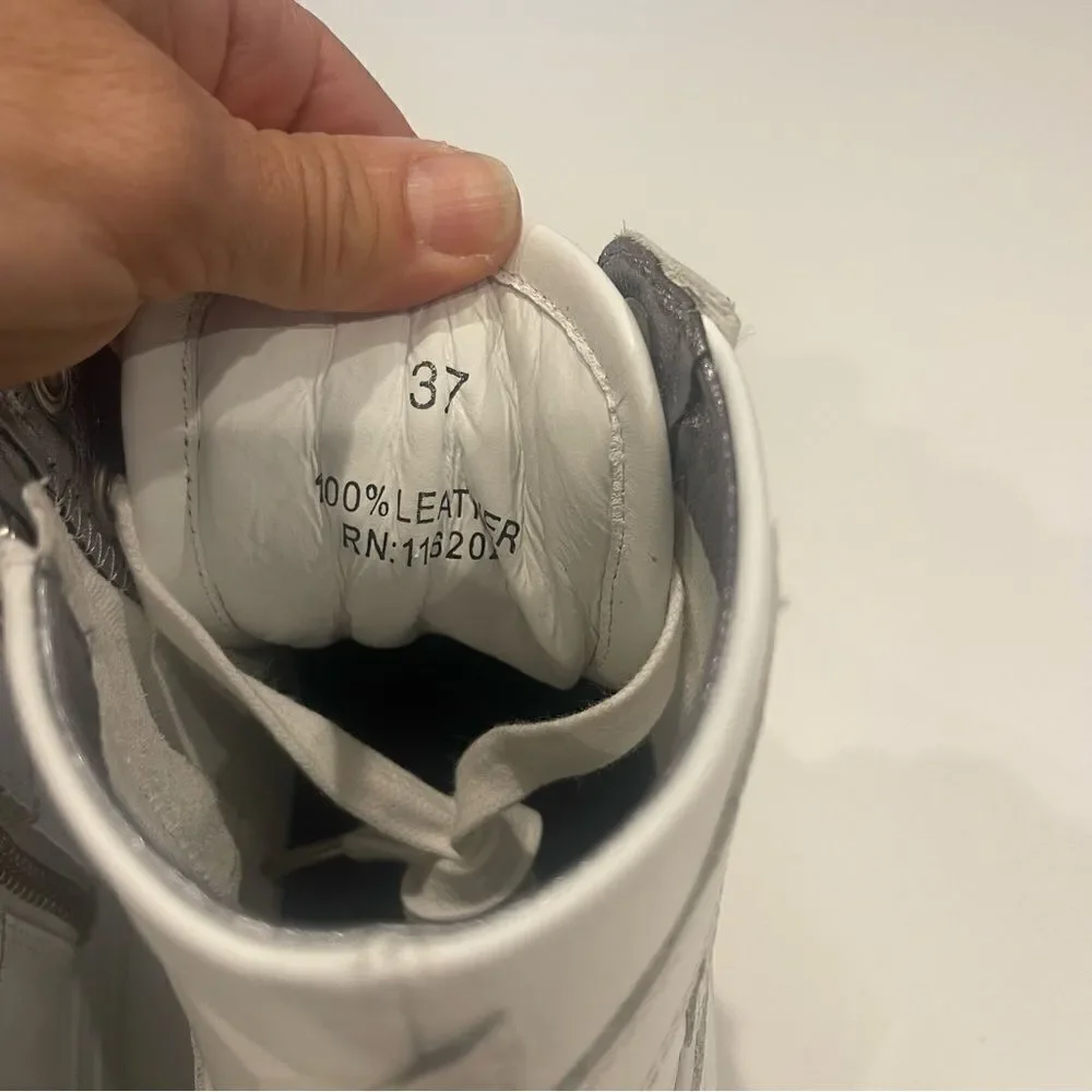 ZV1747 High Flash Sneakers high tops white New - Picture 11 of 15